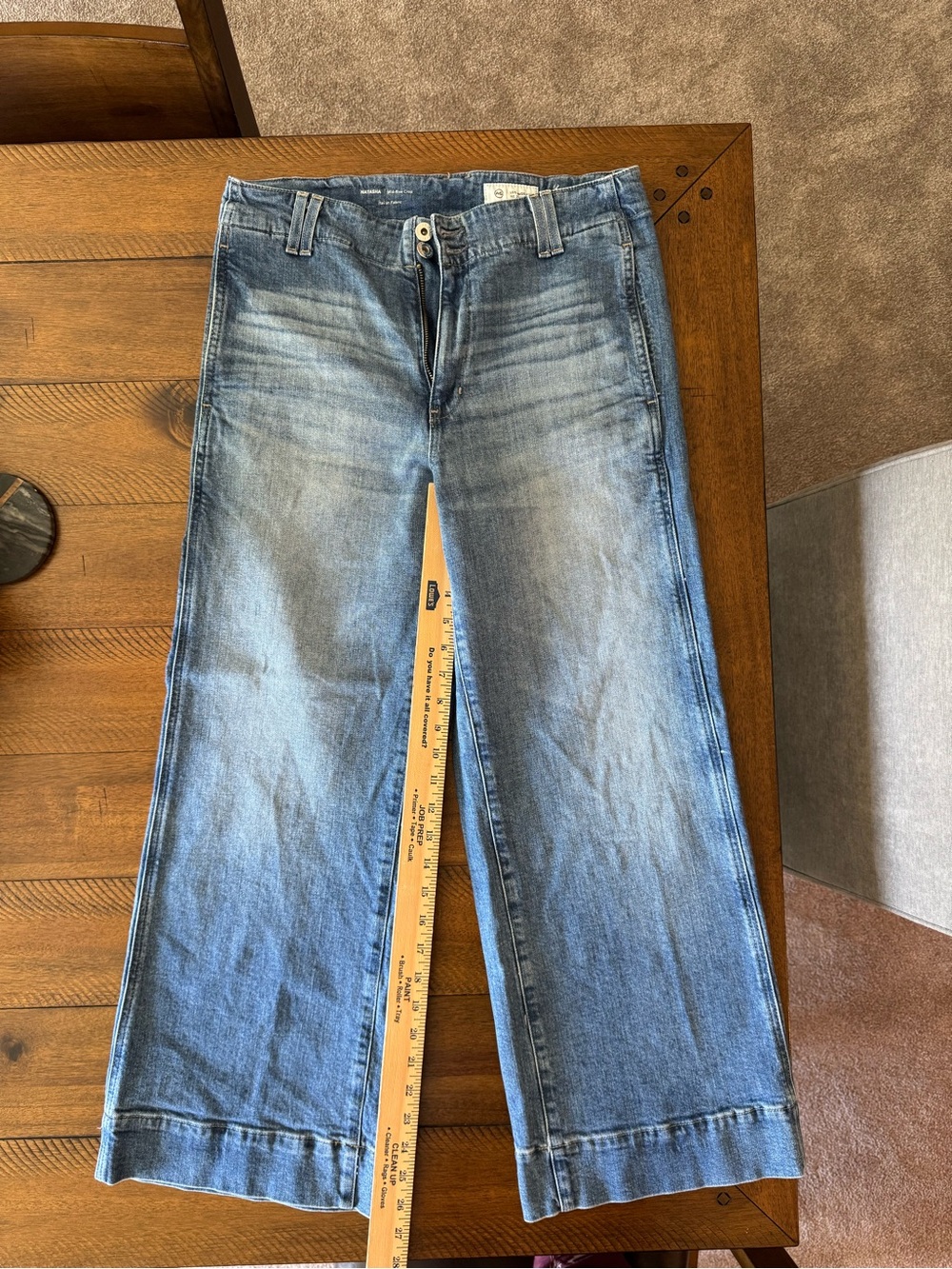 Ag Adriano Goldschmied Relaxed Wide-Leg Crop Length Jeans
